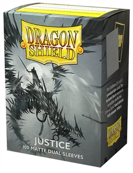 DRAGON SHIELD SLEEVES - STANDARD SIZE - MATTE DUAL - JUSTICE (100 SLEEVES)